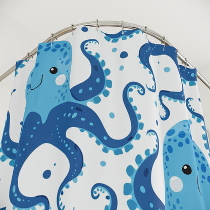 Happy Kraken Shower Curtain