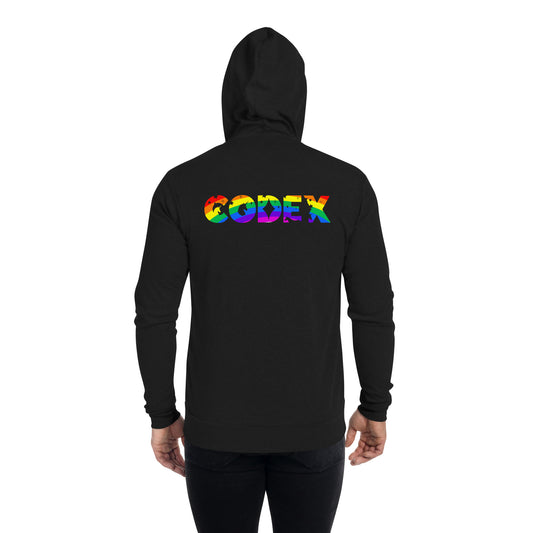 Codex Rainbow Unisex zip hoodie