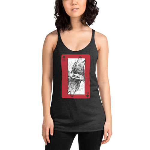 Angela's Wolf Design — Women's Racerback Tank